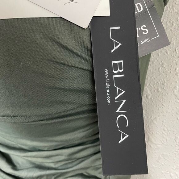 NWT La Blanche Green Two Piece Swimsuit Size 8 - Picture 3 of 6